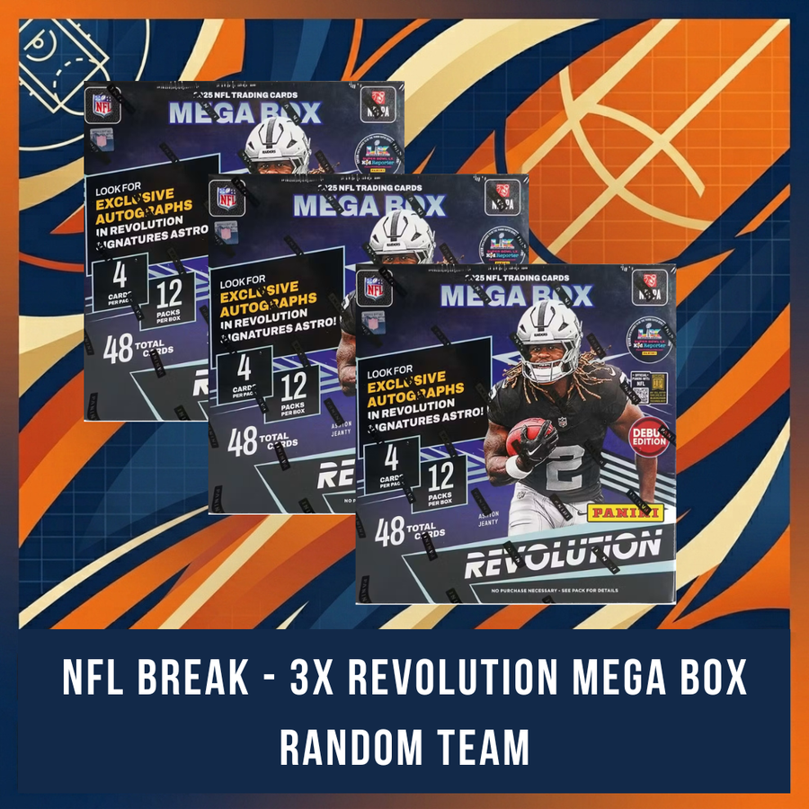 Break #4  3x Panini Revolution NFL Mega Box Break (32-Team Random Spot